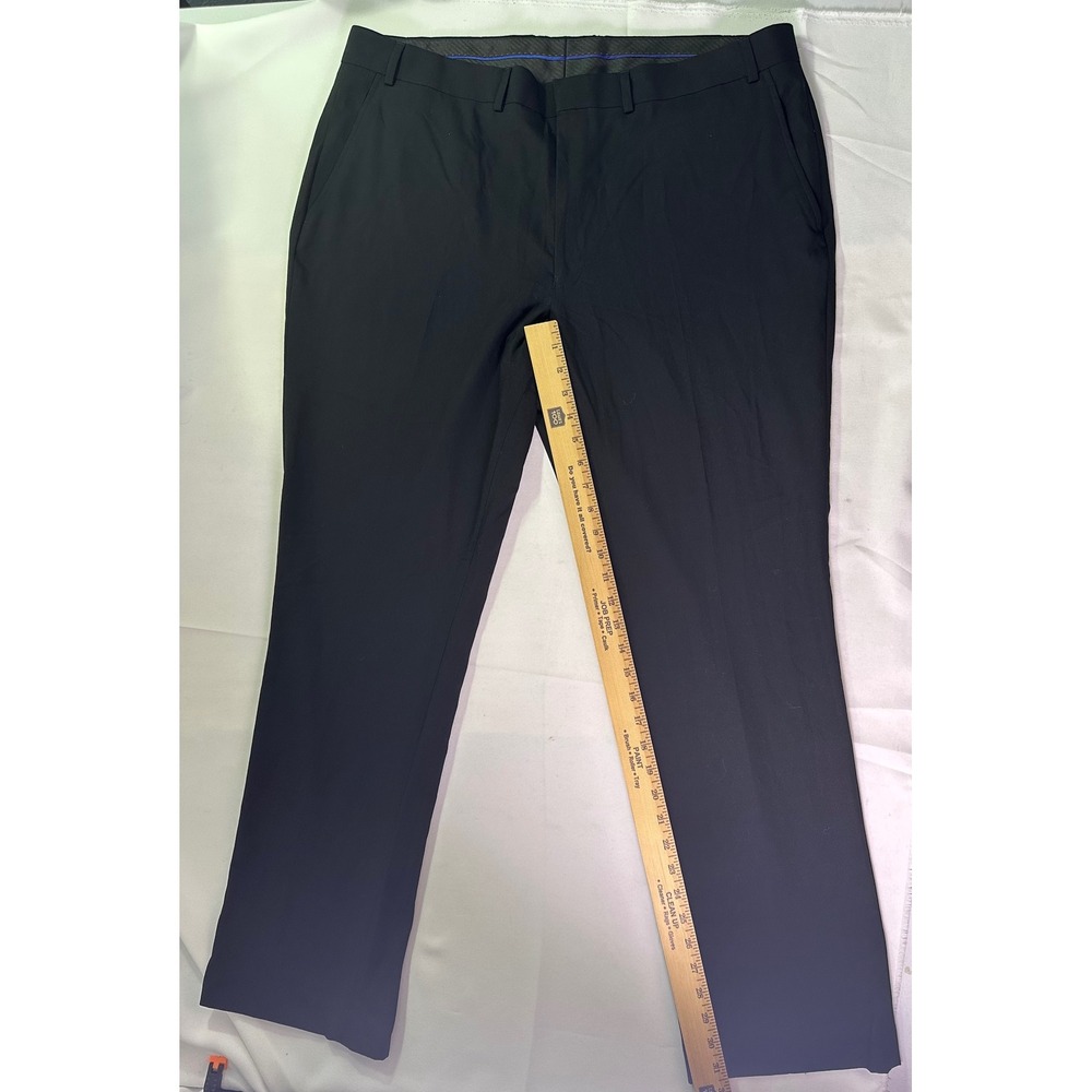 Billy London UK Mens Black Slim Fit Dress Pants 40x32 Suit Trousers Flat Front‎ - Picture 10 of 10